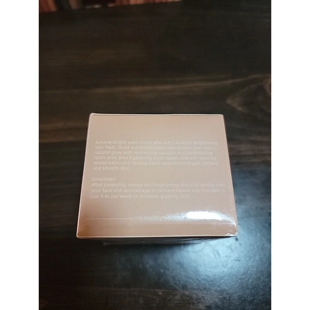 FULL SIZE‎ 50 PADS Laurens Brightening Skin Pads Lactic Acid Plant Extracts NIB